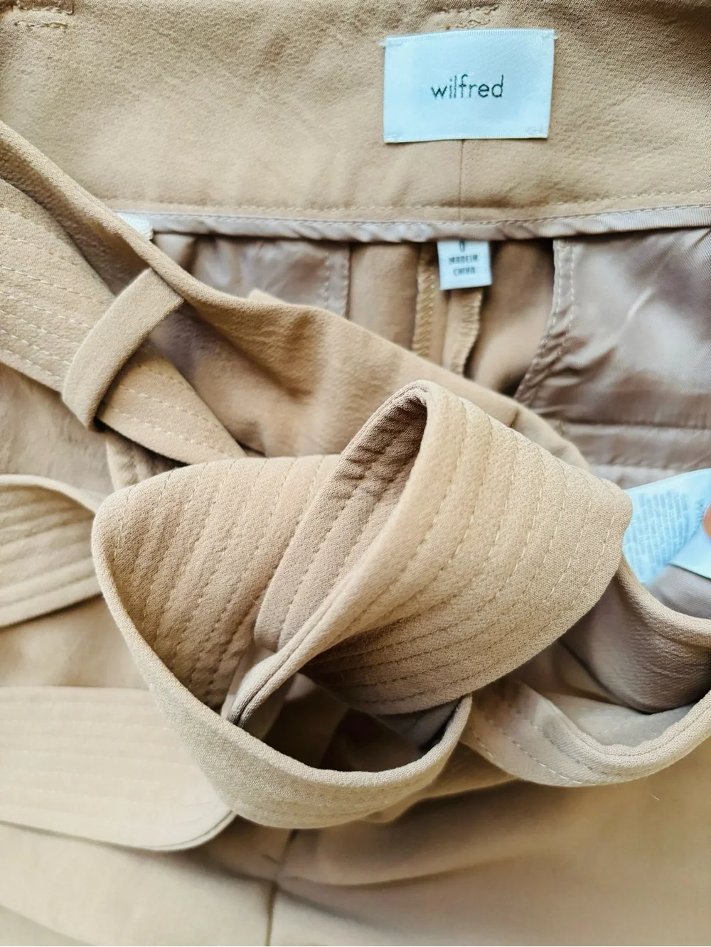 Aritzia tie front Pants Camel - Picture 2 of 2